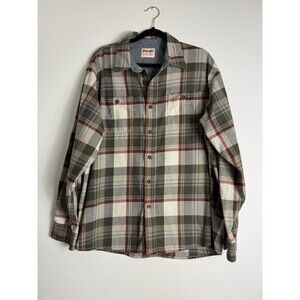 Wrangler Authentics Mens Long Sleeve  Plaid Shirt Sz XL  Loose Fit Fleece